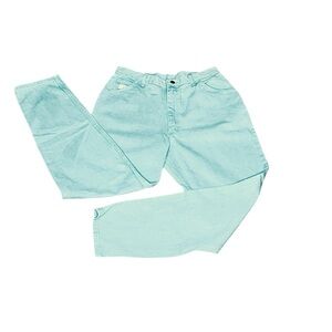 WRANGLER VINTAGE Women’s High Rise/Waist Tapered Mint Green 5Pocket Jeans 14x30